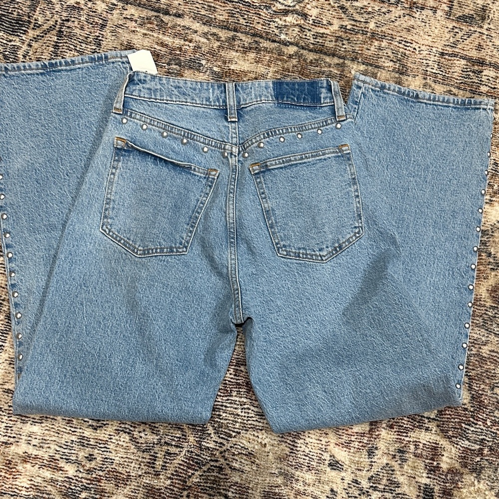Abercrombie & Fitch Curve Love Studded 90’s Relaxed Jeans - Picture 5 of 7